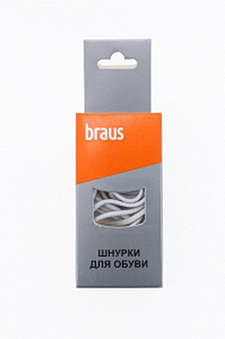 Шнурки эластичные 100см БЕЛЫЕ BRAUS 3315