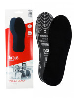 Стельки осенне-зимние POLAR BLACK (флисовая ткань+латекс) BRAUS 3920